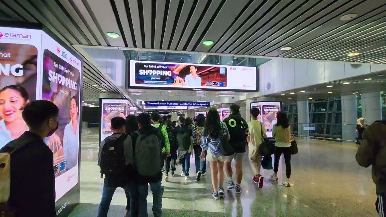 Check-in Immigration Bus to Satellite Terminal Kuala Lumpur International Airport KLIA T1