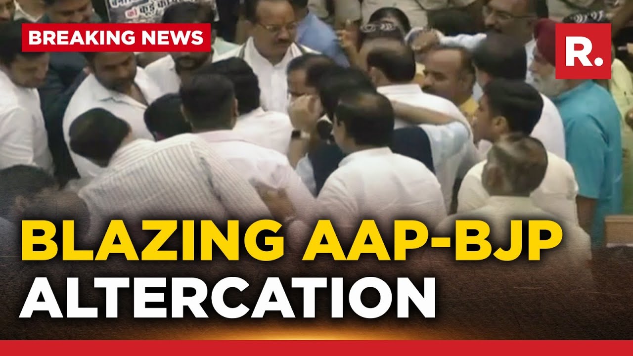 Heated BJP vs AAP fight in Delhi's MCD house over death of 3 children in Yamuna