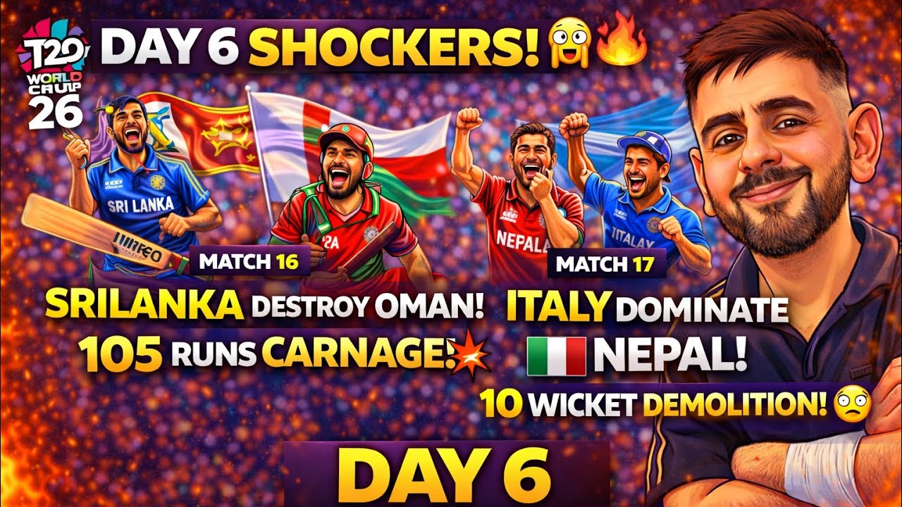 DAY 6 WAS CHAOS! 😱🔥🇱🇰 Sri Lanka DESTROY Oman-105 RUNS CARNAGE!Italy HUMBLE Nepal-10 WKT DEMOLITION!