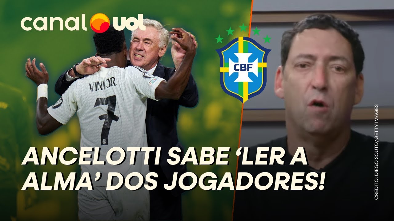 'ELE NÃO É O GUARDIOLA': PVC EXPLICA COMO ANCELOTTI DEVE MONTAR A SELEÇÃO BRASILEIRA