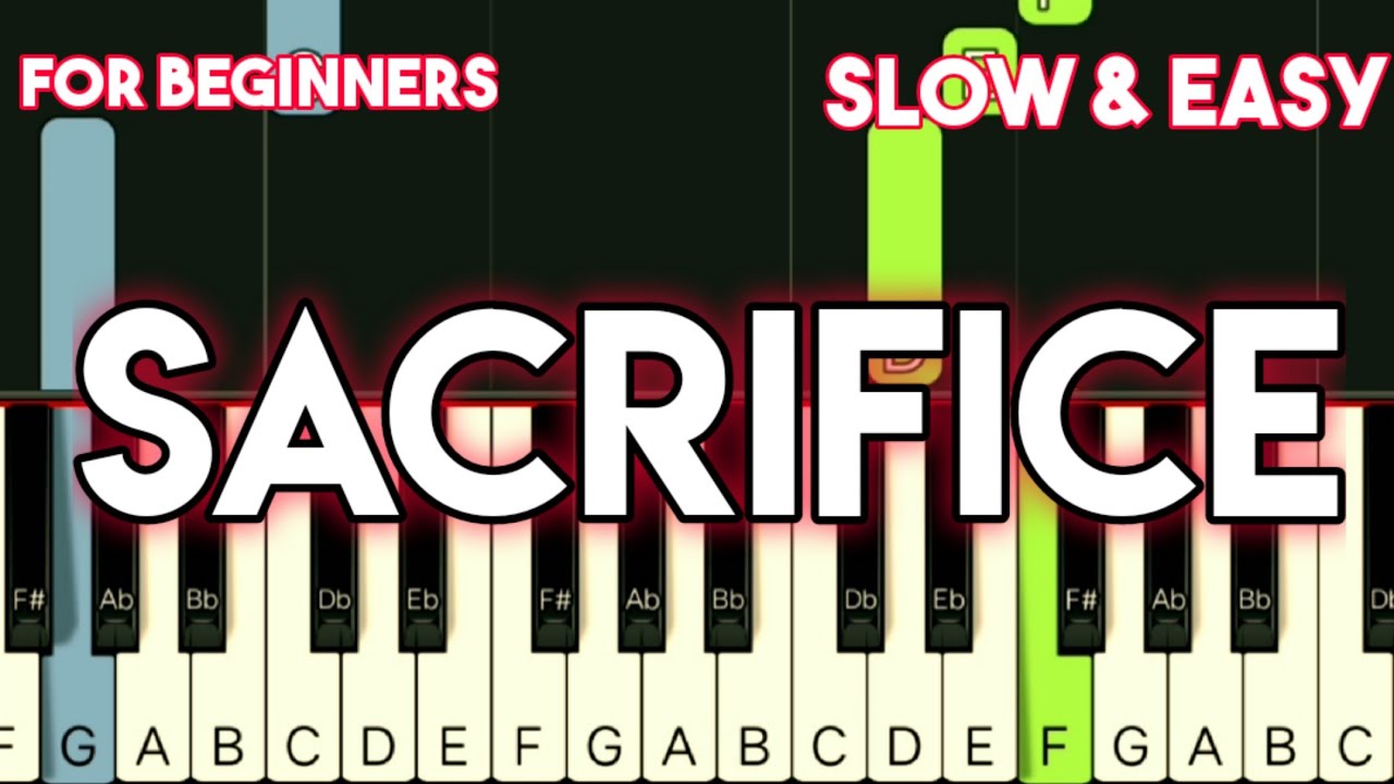 ELTON JOHN - SACRIFICE | SLOW & EASY PIANO TUTORIAL