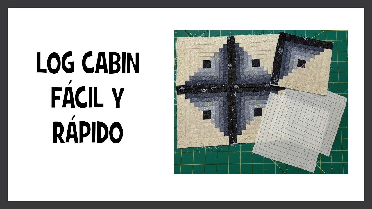 Cómo hacer Log Cabin con entretela dibujada