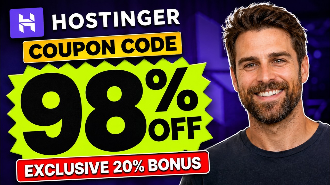 Hostinger Coupon Code 2026 | Hostinger Code Promo | 20% EXTRA Hostinger Discount Code