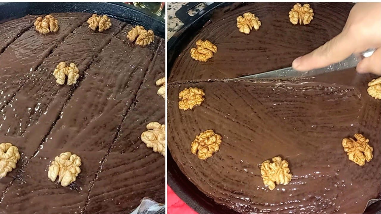 بسبوسة العشر دقائق بالشكلاطة!أنجح وأسهل طريقة لعمل البسبوسة