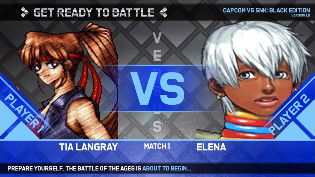 M.U.G.E.N.  Tia Langray (Breakers) Vs Elena (Street Fighter III)