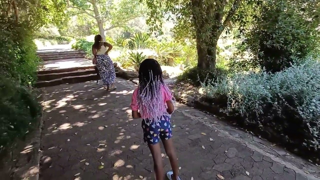 A walk in a beautiful garden in Capetown. 