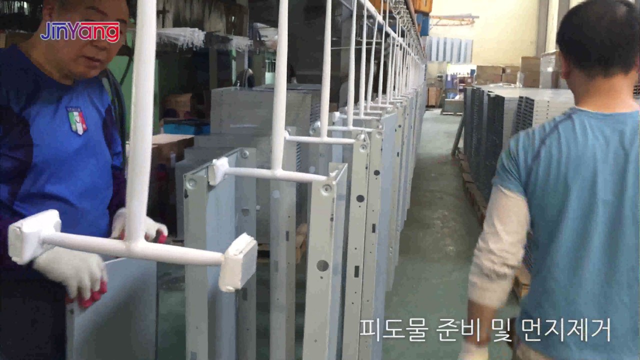 ㅣ진양산업ㅣ분체도장 (자동/수동)냉/온수기 정밀도장과정