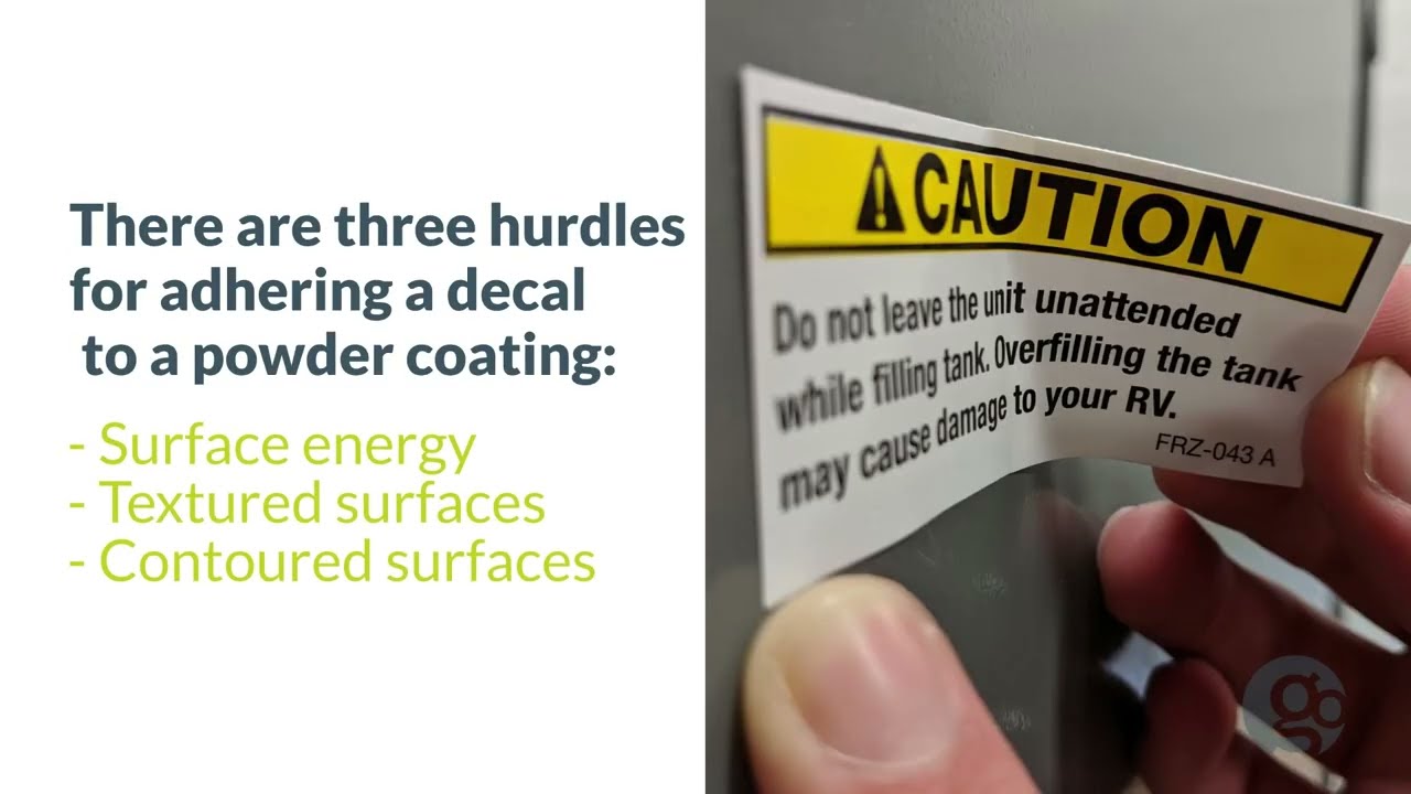 Sticking Decals to Powder Coats