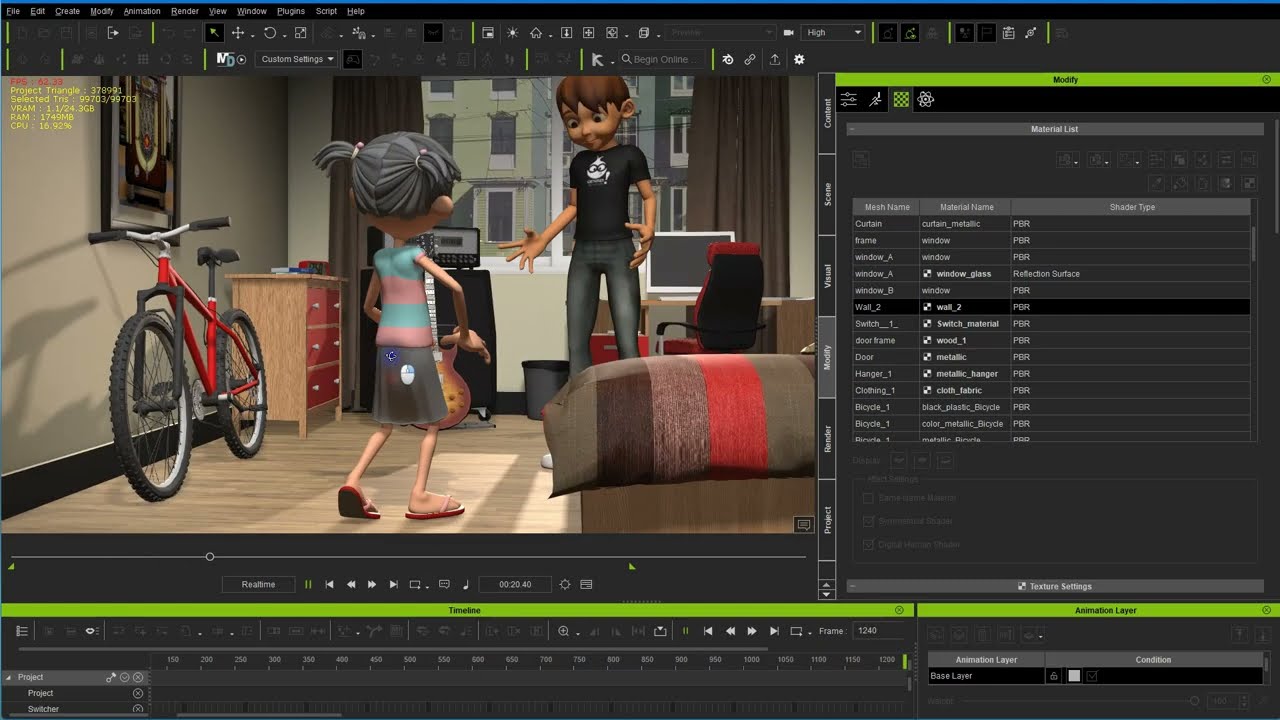 Lighting for Moving Characters