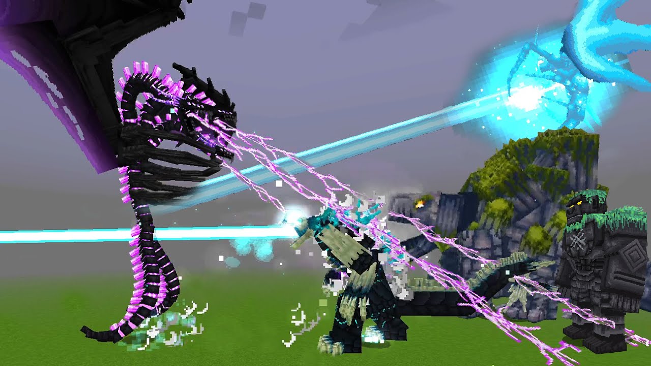 Wither Ghidorah vs All Kaiju Craft Monsters! in Minecraft!
