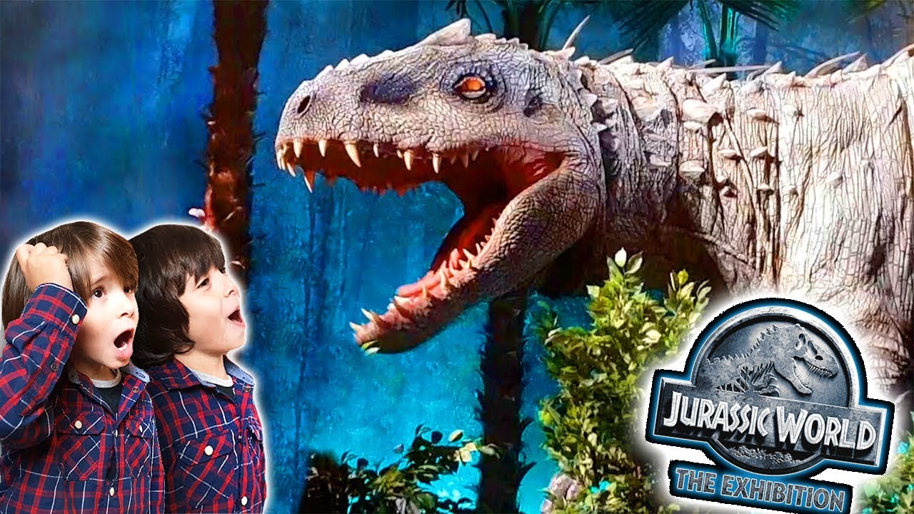 JURASSIC WORLD EXHIBITION Madrid 😍DANI y EVAN ven al T-REX, al INDOMINUS, a BLUE y mas DINOSAURIOS!