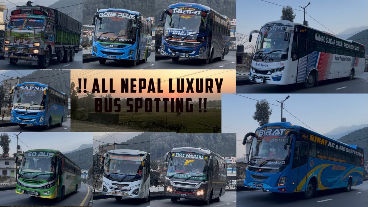 All nepal luxury sofa buses spotting at kathmandu nagdhunga | watch till the end | #drivesafe 💙💙