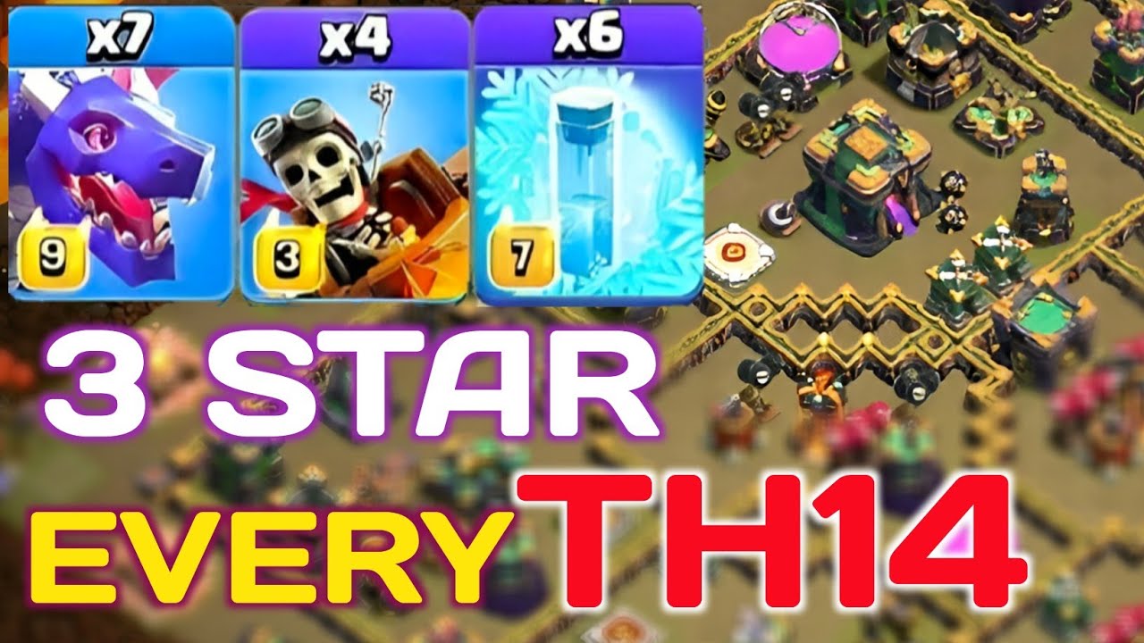 Top 5 TH14 Attack Strategies for CWL + War 2024 | Best Th14 Attack | Th14 attack strategy