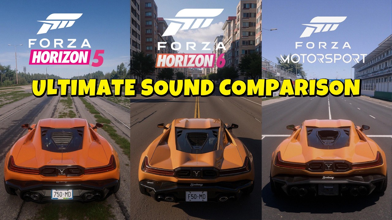 Forza Horizon 6 vs Horizon 5 vs Motorsport 8 | ULTIMATE HYPERCAR Engine Sound Comparison! 🔥