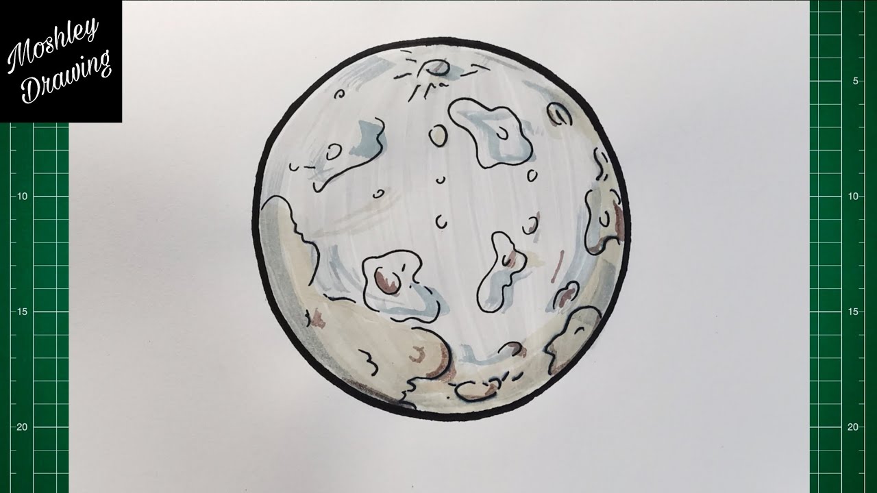 How to Draw Mercury Planet easy