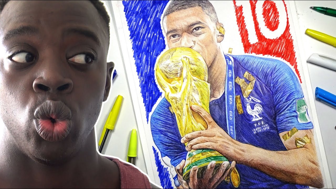 KYLIAN MBAPPE PEN DRAWING - WORLD CUP 2018 WINNER AT 19 | FRANCE