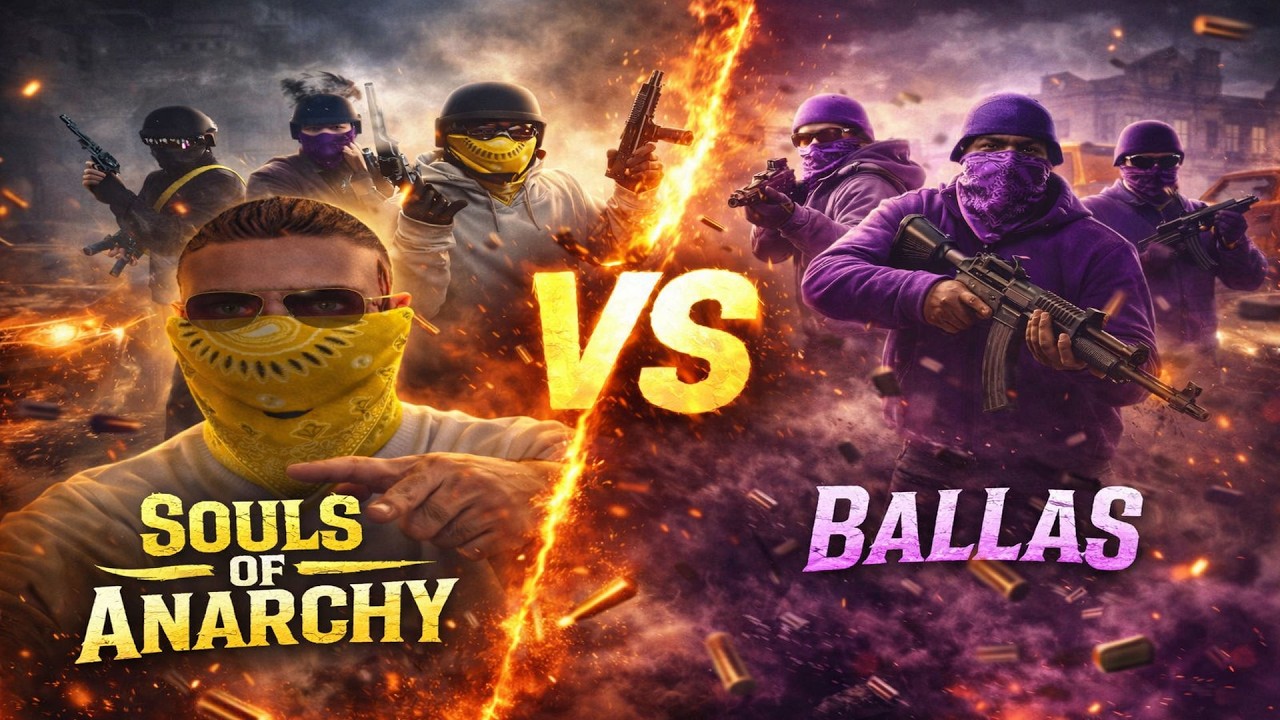 🚨 LIVE FIVEM – SOULS OF ANARCHY 🏴 | VS BALLAS 💜 | RĂZBOI TOTAL PE SERVER 🔫 | NU MAI EXISTĂ MILĂ 🔥