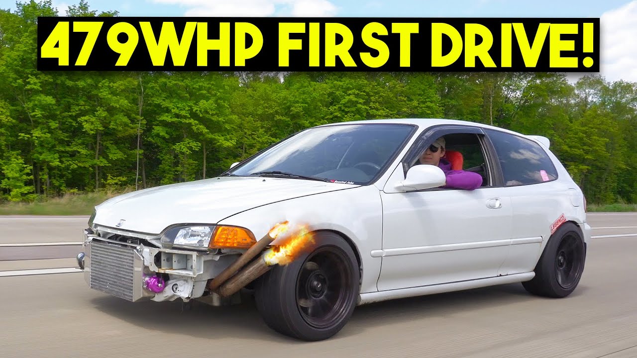 Big Turbo Bone Stock GSR Civic FIRST DRIVE! | Boosted John