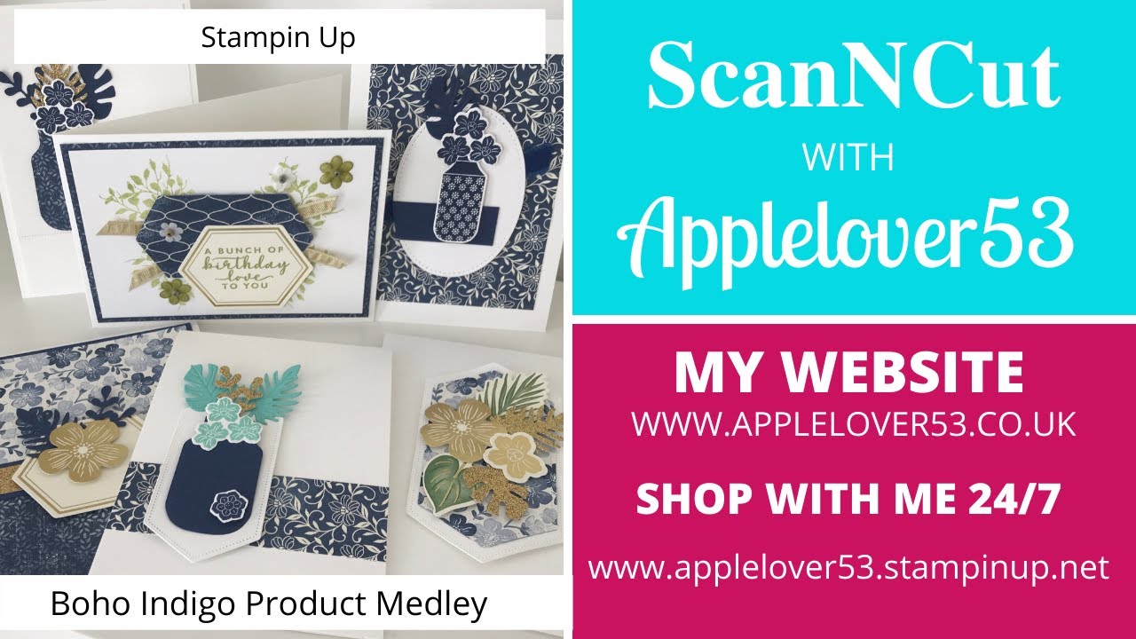 Stampin Up Boho Indigo Product Medley and 6 Cards