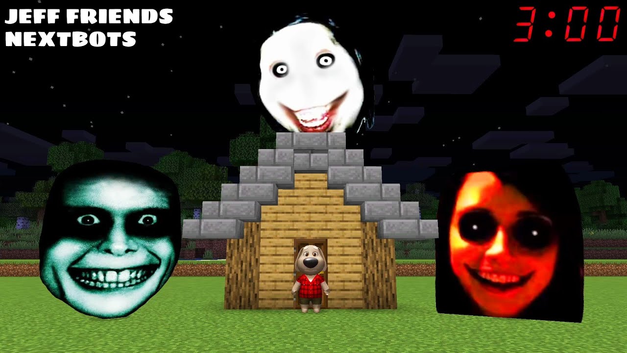 JEFF THE KILLER AND FRIENDS NEXTBOTS CHASED ME in Minecraft - Gameplay - Coffin Meme