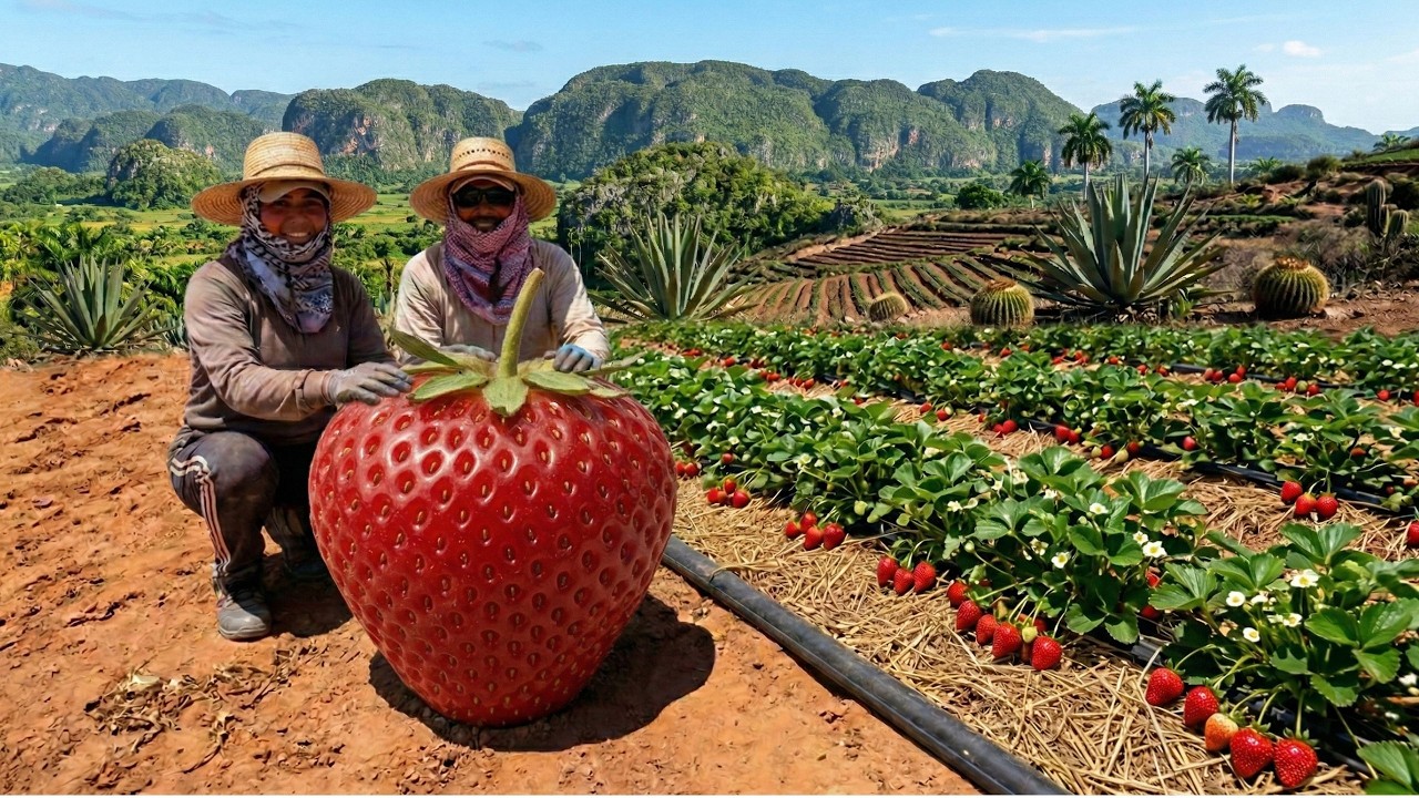Sembraron fresas en la montaña más alta de Cuba  los resultados fueron sorprendentes