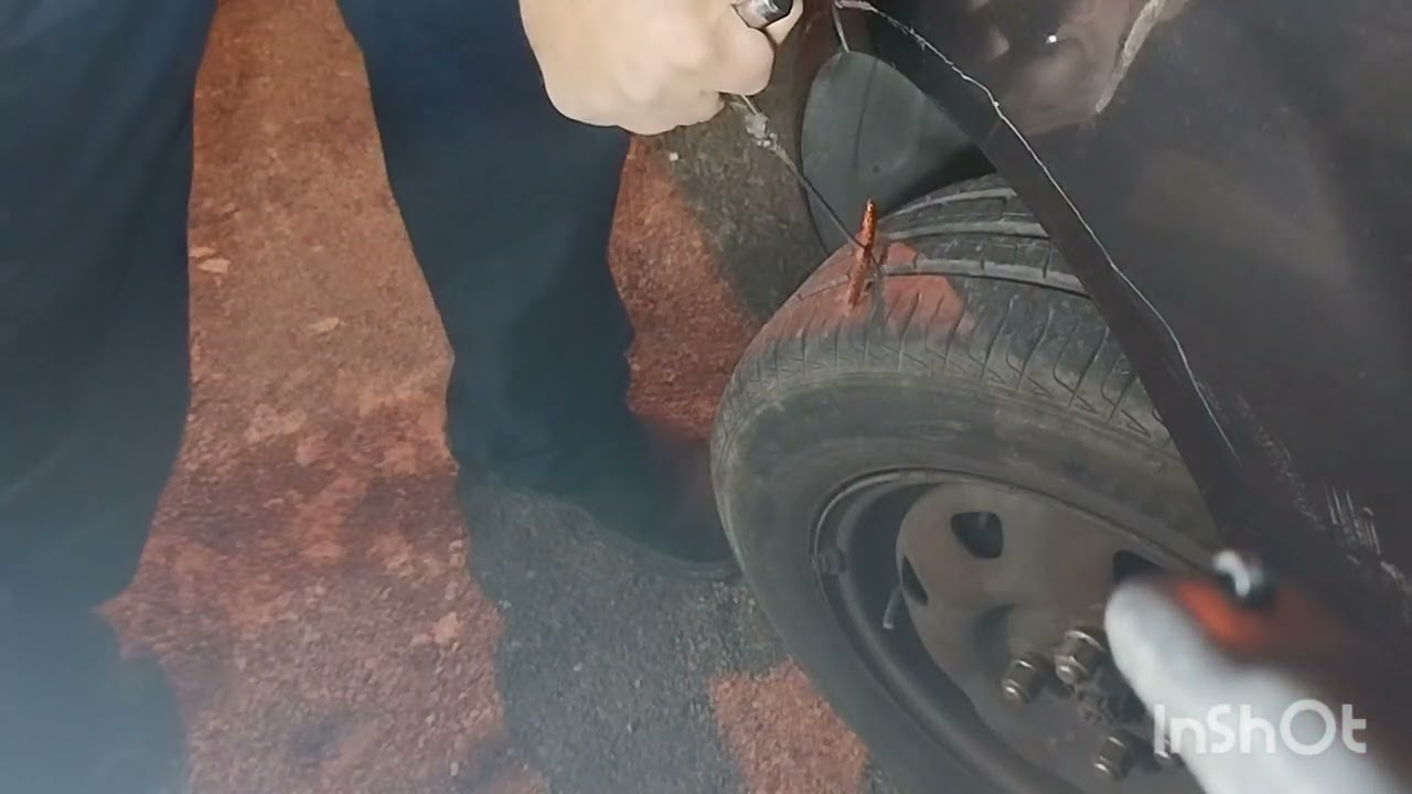 תיקון פנצ'ר בגלגל בלי לפרק את הגלגל מהרכב באמצעות תולעת