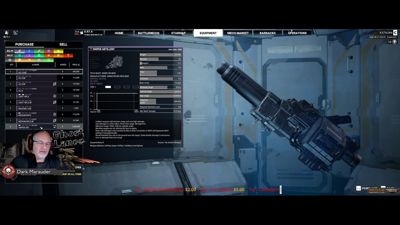 Dark Marauder & Ghost Lance - Live - Killing Mechs, Yours & Mine!