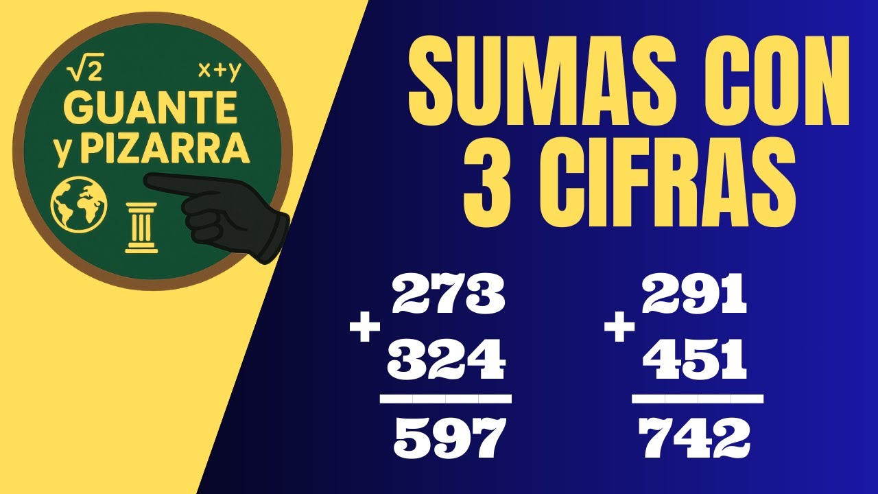 Sumas de 3 cifras para primaria | Aprende a sumar fácil y rápido.