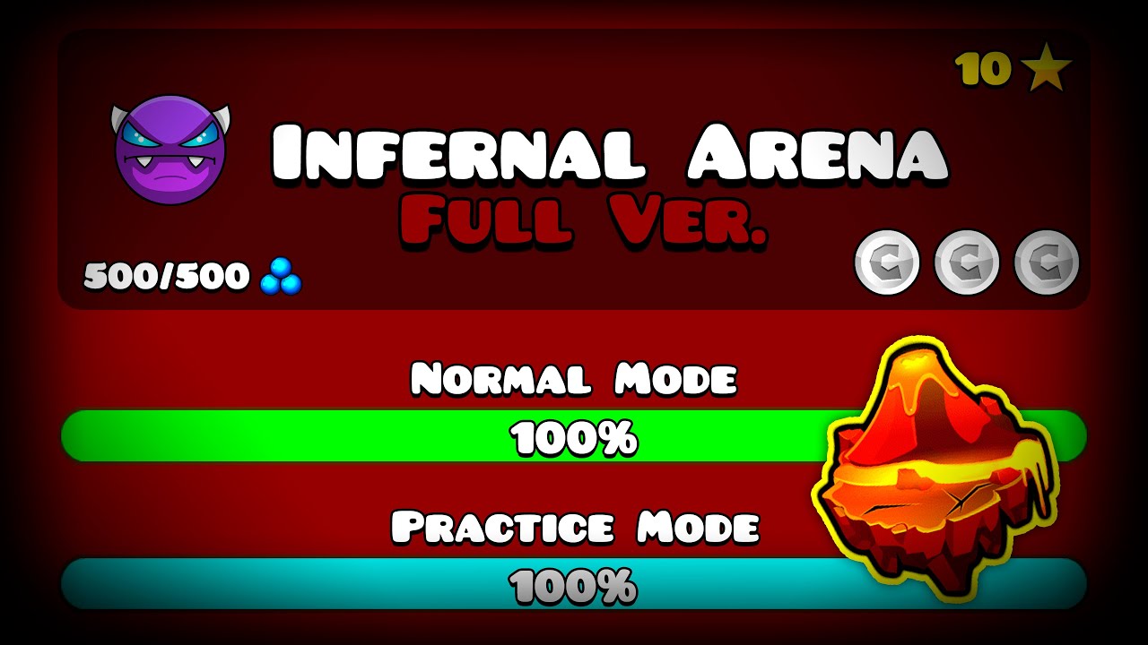 【🌋】INFERNAL ARENA FULL VERSION! BY: EMJOVEN (Full HD) || Geometry Dash 2.113