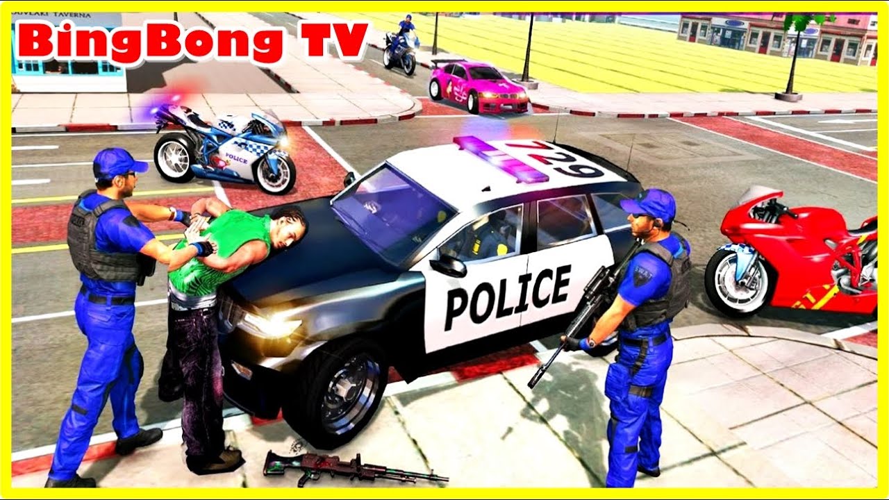 US Police Bike Gangster Chase - US Police Motorbike Police Chase Game - Android Gameplay