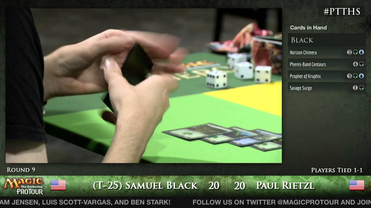 Pro Tour Theros - Theros Draft Round 9 - (T-25) Samuel Black vs. Paul Rietzl