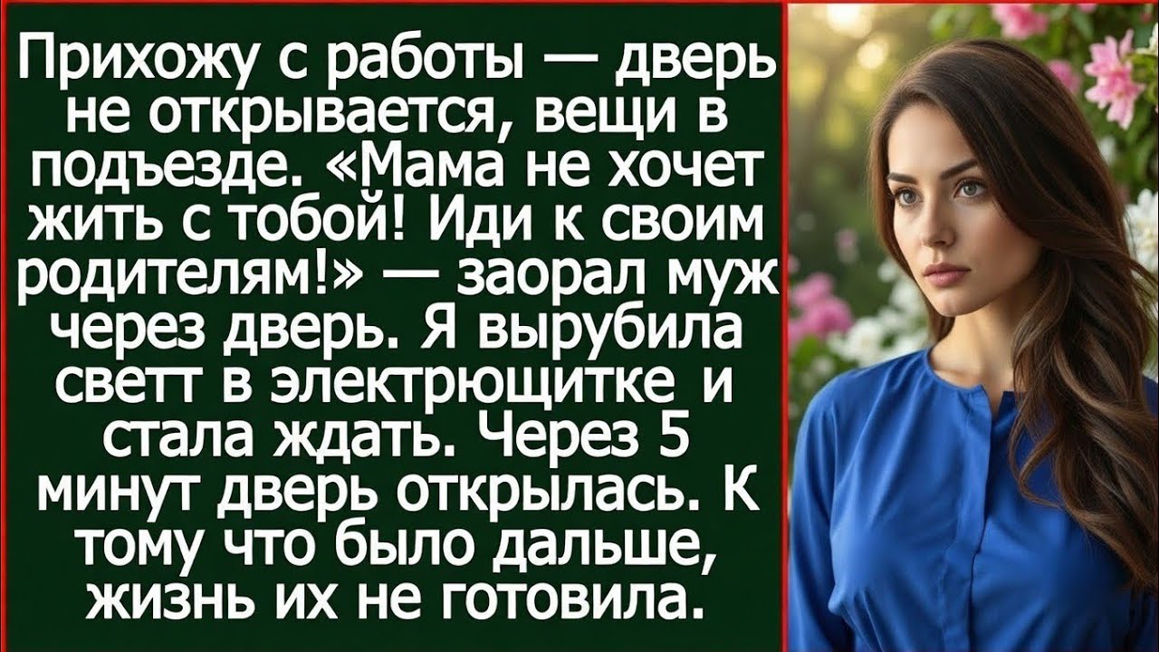Прихожу с работы в свою квартиру — дверь не открывается. «Мама не хочет жить с тобой!» — заорал муж