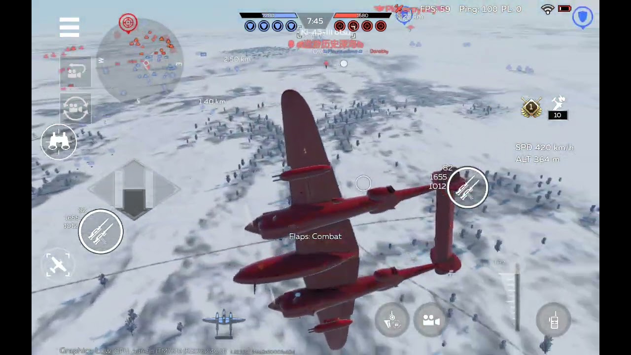 Ta 154 A-1, P-38L-1, P-61C-1 air battle gameplay #WTM 