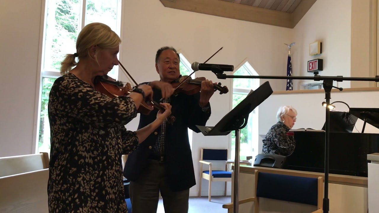 Violin Duet How Great Thou Art   Elton Kam and Anna DeLuca with Pianist Cheryl Cochran