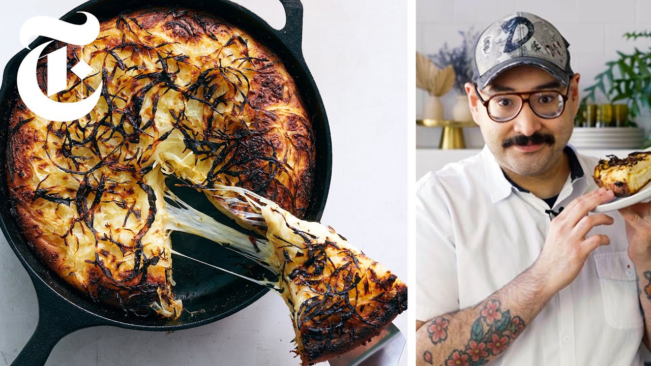 Your New Favorite Cheesy Stuffed Pizza | Ham El-Waylly’s Argentinian Fugazzeta | NYT Cooking