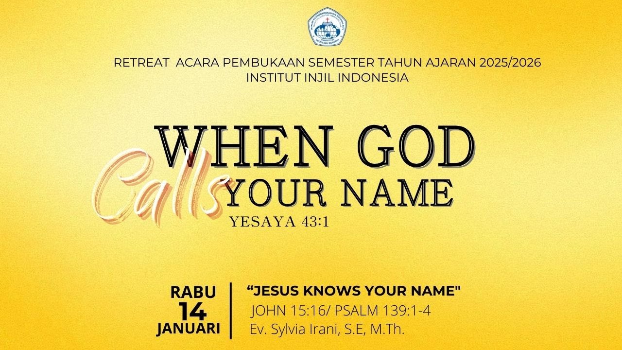 IBADAH MALAM - RETREAT PEMBUKAAN SEMESTER TAHUN 2026 | 13 - 15 JANUARI 2026
