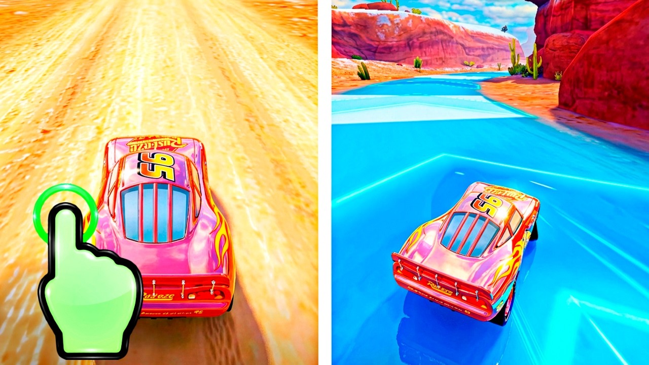 Real Cars League Racing 3D - Lightning McQueen Stunt Race - All Levels iOS Android GamePlay #6