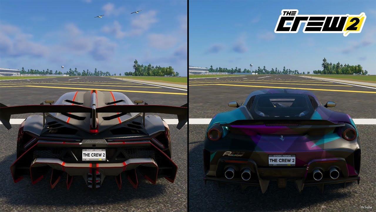 The Crew 2 | Lamborghini Veneno 2013 vs. Ferrari 488 Pista 2018 Performance and Sound Comparison
