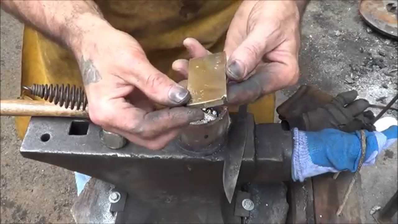 Recycling Brass For Knives With The Homemade Forge - Melting Casting Ingot