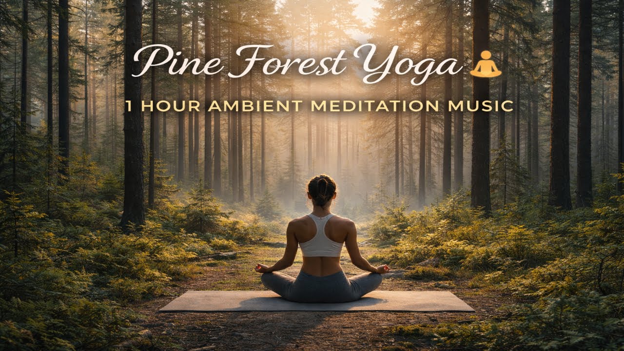 Pine Forest Yoga 🧘 1 Hour of Ambient Meditation Music