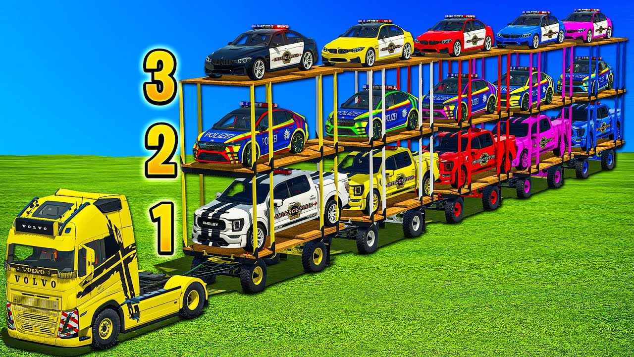 TRIPLE TRANSPORT POWER PICKUPS SHELBY, BMW, SKODA & CHAOS DELIVERY! Farming Simulator 25