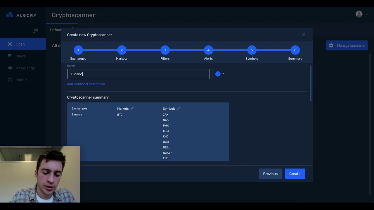 Scalping using an Advanced Cryptoscanner