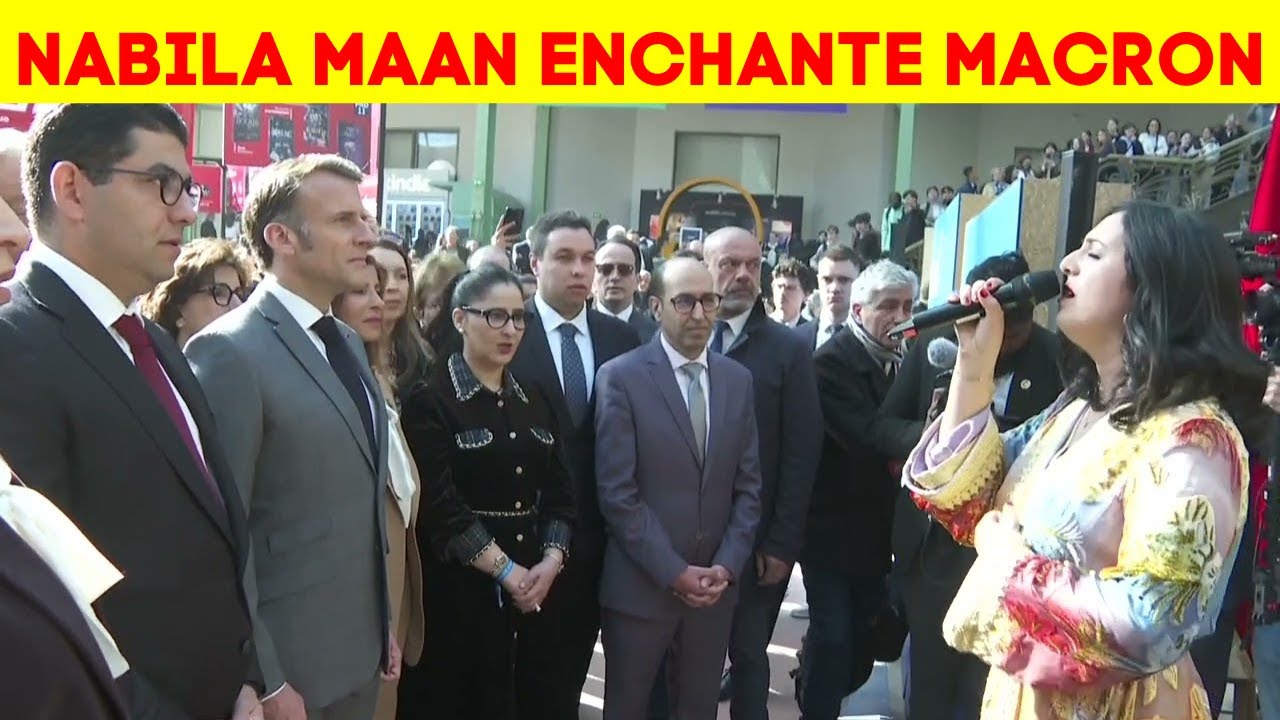 Nabila Maan éblouit Macron avec l’hymne national et La Marseillaise au Salon du Livre de Paris