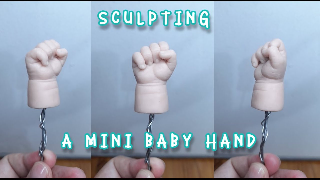 Sculpting a small baby hand in polymer clay Tutorial Timelapse by Extarsiz Art #2