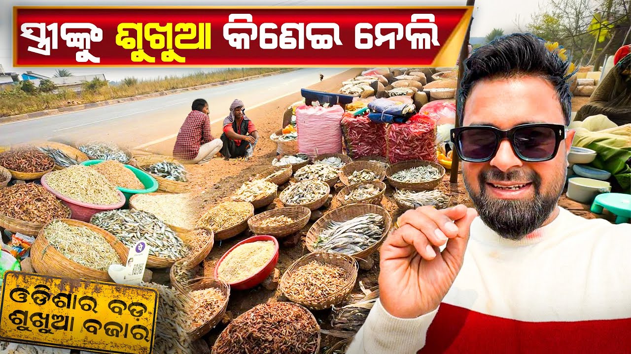 ଓଡିଶାର ସବୁଠୁ ବଡ ଶୁଖୁଆ ବଜାର ସ୍ତ୍ରୀଙ୍କ ସହିତ | dry fish market