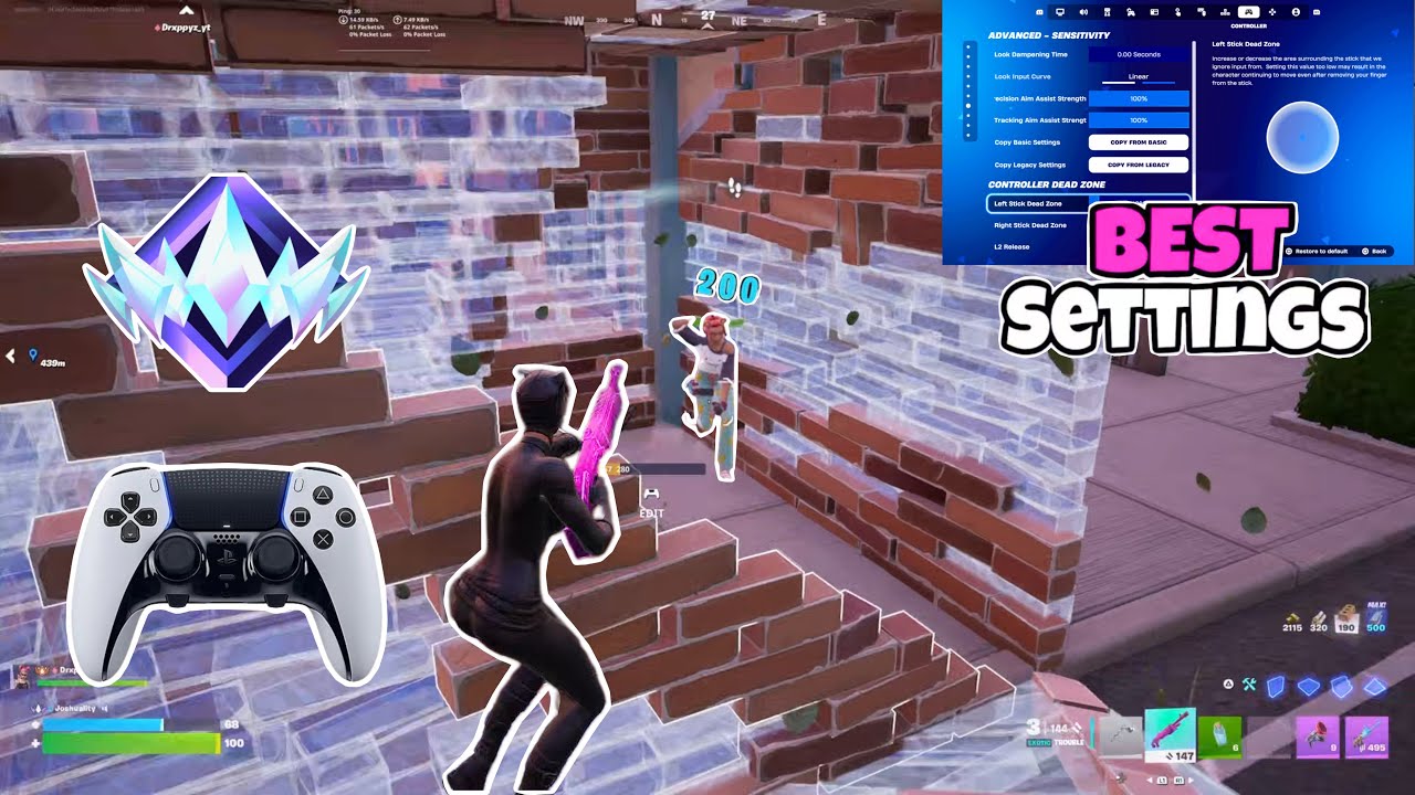 *WORLDS BEST* Controller SETTINGS + Sensitivity For Fortnite Chapter 7! (PS4/PS5/XBOX/PC)