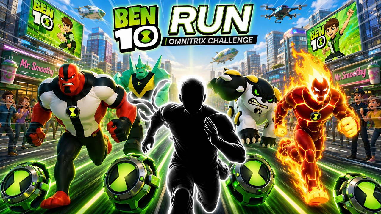 4K 👽 BEN 10: БЕГ &mdash; ВЫЗОВ ULTIMATE OMNITRIX | Эффект погружения, интерактивная разминка | ПОЛНАЯ В...