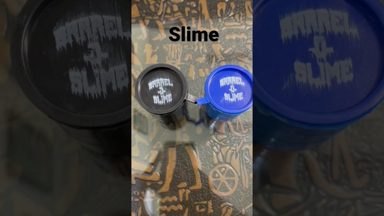 barrel O slime blue and black color