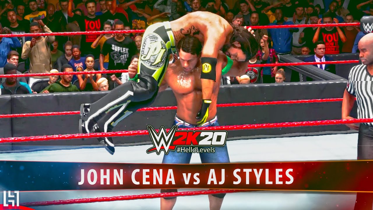 WWE 2K20 John Cena vs AJ Styles Gameplay Match | WWE 2K20 PS4