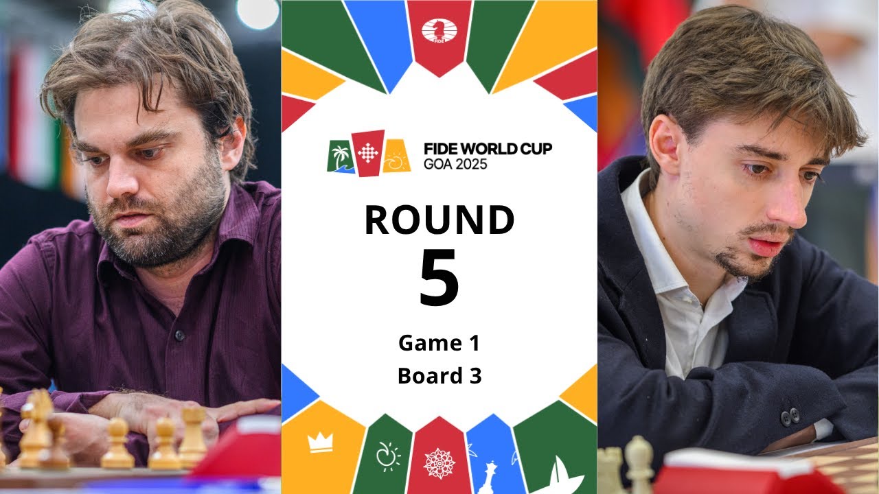 🇺🇸 Sam Shankland &ndash; Daniil Dubov | FIDE World Cup 2025 | Round 5 | Game 1 | Board 3